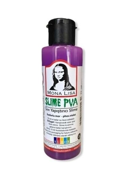 Mona Lisa Slime Tutkalı 70 ml Fosforlu Mor 3 Adet