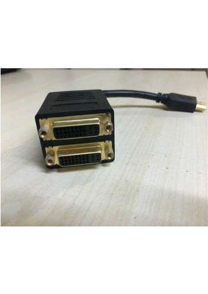 HDMI To 2x DVI Çevirici HDMI Erkek To 2x DVI Dişi