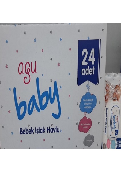 Agu Baby Islak Havlu Bebek 56 Lı 24 Adet Agu Baby