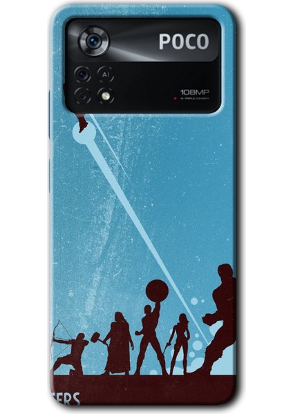 Poco X4 Pro Kılıf Hd Desen Baskılı Arka Kapak - Avengers Team