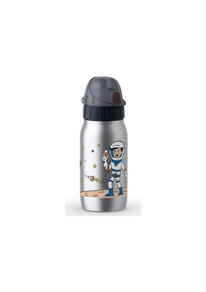 K3180112 ISO2GO Astronot Temalı Sızdırmaz Matara [ Gri ]