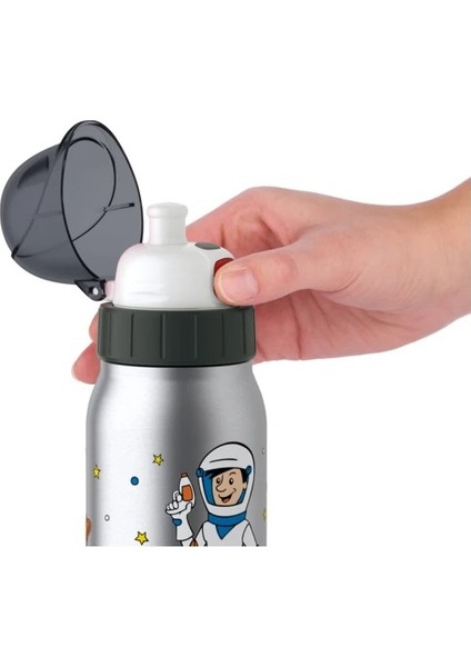 K3180112 ISO2GO Astronot Temalı Sızdırmaz Matara [ Gri ]