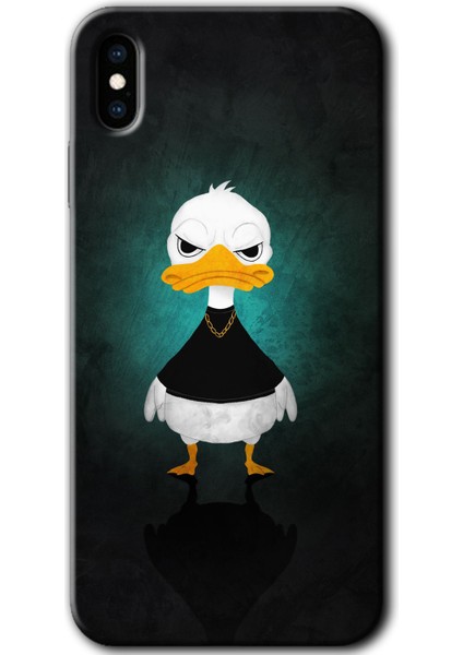 iPhone x Kılıf Hd Desen Baskılı Arka Kapak - Angry Duck