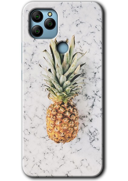 General Mobile Gm 22 Plus Kılıf Hd Desen Baskılı Arka Kapak - Ananas