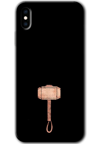 Apple iPhone Xs Max Kılıf Hd Desen Baskılı Arka Kapak - Thor Çekiç