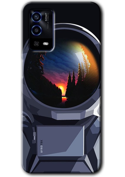 Oppo A55 Kılıf Hd Desen Baskılı Arka Kapak - Astronot