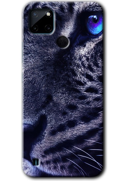 Realme C21 Kılıf Hd Desen Baskılı Arka Kapak - Kaplan