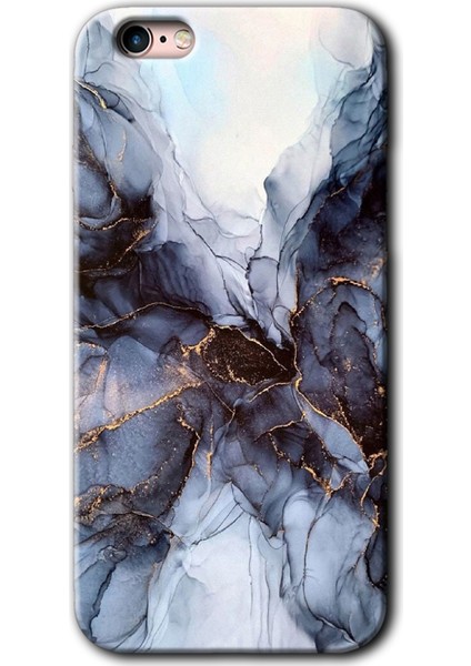 Apple iPhone 6 Plus Kılıf Hd Desen Baskılı Arka Kapak - Otantik Mermer