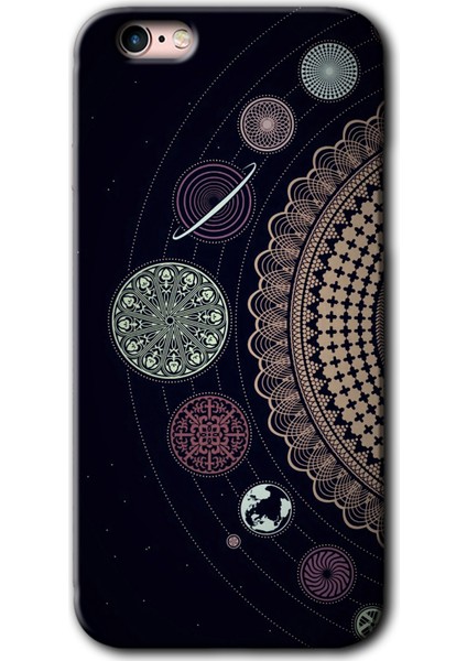 Apple iPhone 6s Plus Kılıf Hd Desen Baskılı Arka Kapak - Gezegen Döngüsü