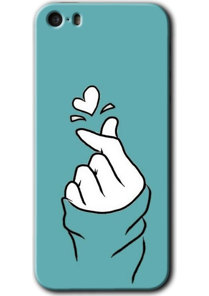 Apple iPhone 5s Kılıf Hd Desen Baskılı Arka Kapak - Mutluluk