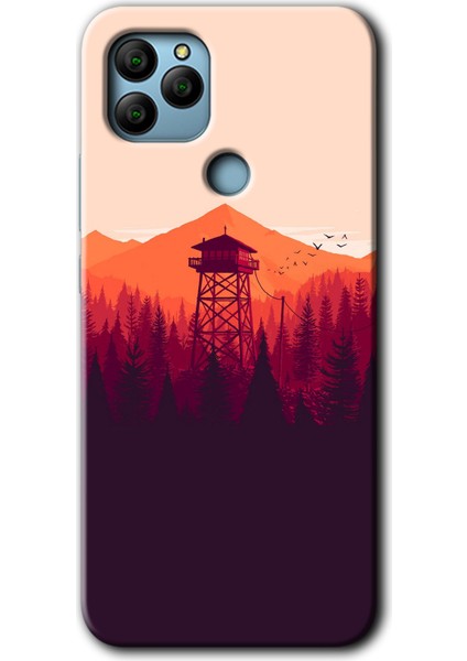 General Mobile Gm 21 Kılıf Hd Desen Baskılı Arka Kapak - Gözlem Kulesi