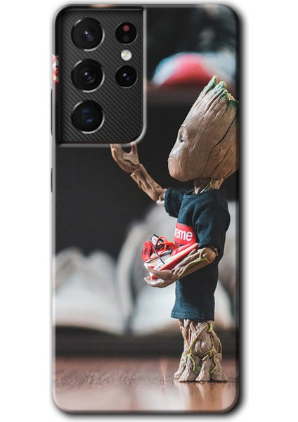 Samsung Galaxy S21 Ultra Kılıf Hd Desen Baskılı Arka Kapak - I Am Groot