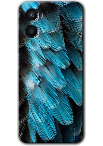 Oppo A96 Kılıf Hd Desen Baskılı Arka Kapak - 9d Tüyler