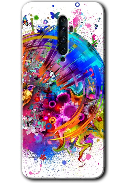Oppo Reno 2z Kılıf Hd Desen Baskılı Arka Kapak - 4K Clock