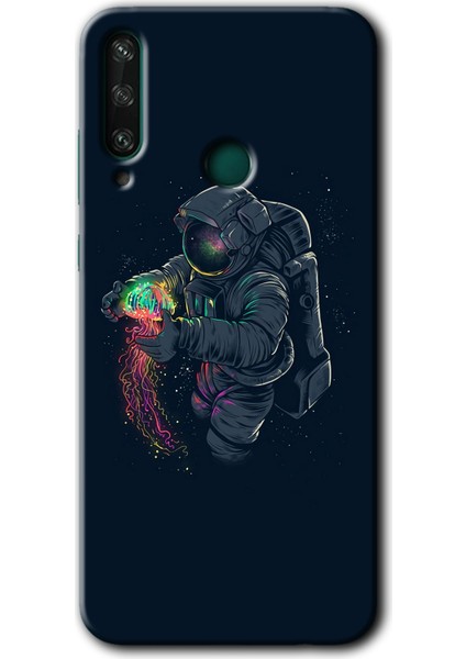 Huawei Y6P Kılıf Hd Desen Baskılı Arka Kapak - Astronot Kıyafeti