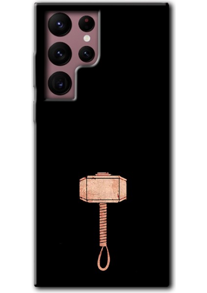 Samsung Galaxy S22 Ultra Kılıf Hd Desen Baskılı Arka Kapak - Thor Çekiç