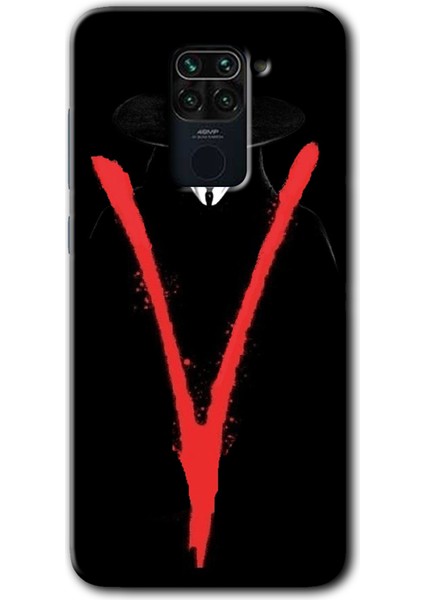 Xiaomi Redmi Note 9 Kılıf Hd Desen Baskılı Arka Kapak - V For