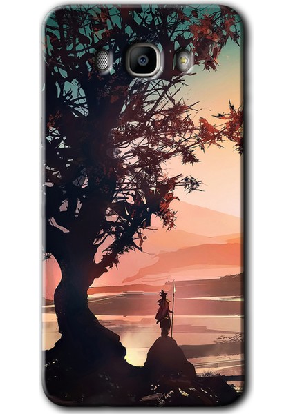 Samsung Galaxy J7 2016 Kılıf Hd Desen Baskılı Arka Kapak - Yalnız Savaşcı