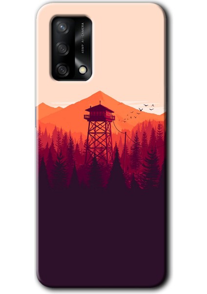 Oppo A74 Kılıf Hd Desen Baskılı Arka Kapak - Gözlem Kulesi