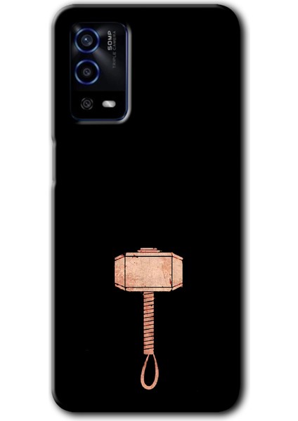 Oppo A55 Kılıf Hd Desen Baskılı Arka Kapak - Thor Çekiç