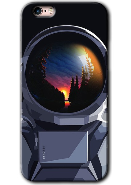 Apple iPhone 6s Kılıf Hd Desen Baskılı Arka Kapak - Astronot