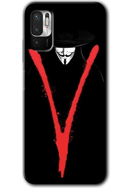 Xiaomi Redmi Note 10 5g Kılıf Hd Desen Baskılı Arka Kapak - V For