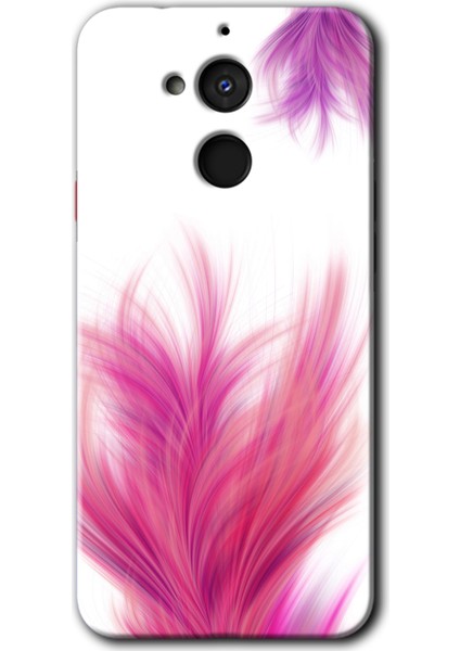 General Mobile Gm 8 Kılıf Hd Desen Baskılı Arka Kapak - Pembe Tüy