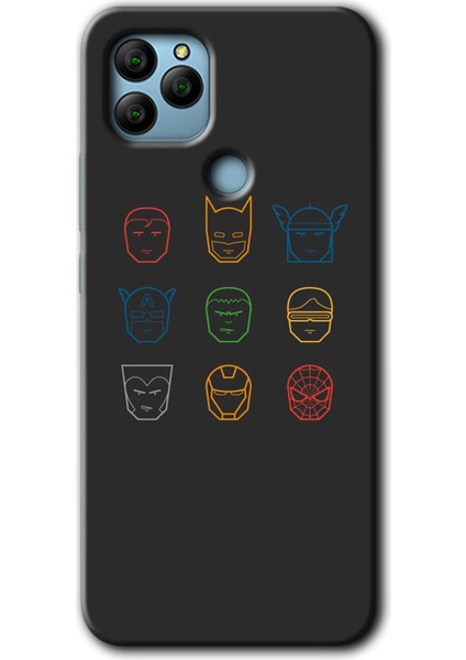 General Mobile Gm 22 Plus Kılıf Hd Desen Baskılı Arka Kapak - Avengers Minimalism