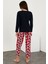 Baskılı Uzun Kol Pijama Takım 4