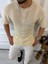 Tişört Örme Triko Tişört Nefes Alabilen Terletmez Oversize Bol Kesim Salaş T-Shirt TISORT2893 3