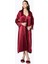 Kadın Saten Dantelli Gecelik & Sabahlık Takım - 4370 Bordo 2