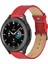 Samsung Galaxy Watch 4 5 6 7 Watch 6 Classic 40MM 43MM 44MM 47MM Watch 5 / Watch 5 Pro 40 44 45 Watch 4 40 42 44 46MM 20MM Kırmızı Deri Kordon 2