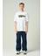 Erkek Yazı Baskılı Oversize Kısa Kollu T-Shirt 1