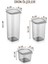 Beyaz Serigrafi Etiketli 15LI Peggy Kare Erzak Saklama Kabı 5x(0,55 Litre, 1,2 Litre, 1,75 Litre) Antrasit 5