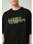 Erkek Yazı Baskılı Oversize Kısa Kollu T-Shirt 3