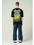 Erkek Yazı Baskılı Oversize Kısa Kollu T-Shirt 4