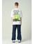 Erkek Yazı Baskılı Oversize Kısa Kollu T-Shirt 4
