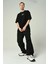 Erkek Nakışlı Oversize Kısa Kollu T-Shirt 1