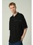 Erkek Polo Yaka Tek Cepli Oversize Kısa Kollu T-Shirt 1