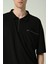 Erkek Polo Yaka Tek Cepli Oversize Kısa Kollu T-Shirt 3