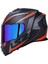 Storm Racer Mat Tıtanıum-Turuncu Kask Gök Küşağı Cam 1