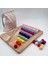 Montessori Eğitici Ahşap Oyuncak – Renkli Keçe Topları Sayıları Öğrenme Tahtası 1