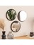 Kahverengi Mdf 3 Lü Yuvarlak Duvar Salon Banyo Aynası 35X35 cm 1