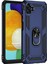 Samsung Galaxy A04 Kılıf Military Ring Holder Lacivert 1