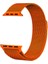 Apple Watch Seri 1/2/3/4/5/6/7/8/SE/Ultra 38mm 40mm 41mm 42mm 44mm 45mm 49mm Kordon Kayış Metal Hasır Milano Loop KRD-01 Orange 1