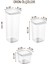 Renkli Etiketli 9lu Peggy Kare Erzak Saklama Kabı 3x(0,55 Litre, 1,2 Litre, 1,75 Litre) Beyaz 5