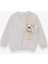 Kız Çocuk Sweatshirt Ayıcık Aksesuarlı 1.5-5 Yaş, Bej Melanj 1