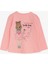 Kız Çocuk Uzun Kollu Tişört Baskılı 1-4 Yaş, Somon 2