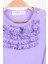 Kız Çocuk Uzun Kollu Tişört Güpürlü Fiyonklu 6 Ay-8 Yaş, Lila 3