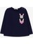 Kız Çocuk Uzun Kollu Tişört Cepli Tavşancık Baskılı 1.5-5 Yaş, Lacivert 1